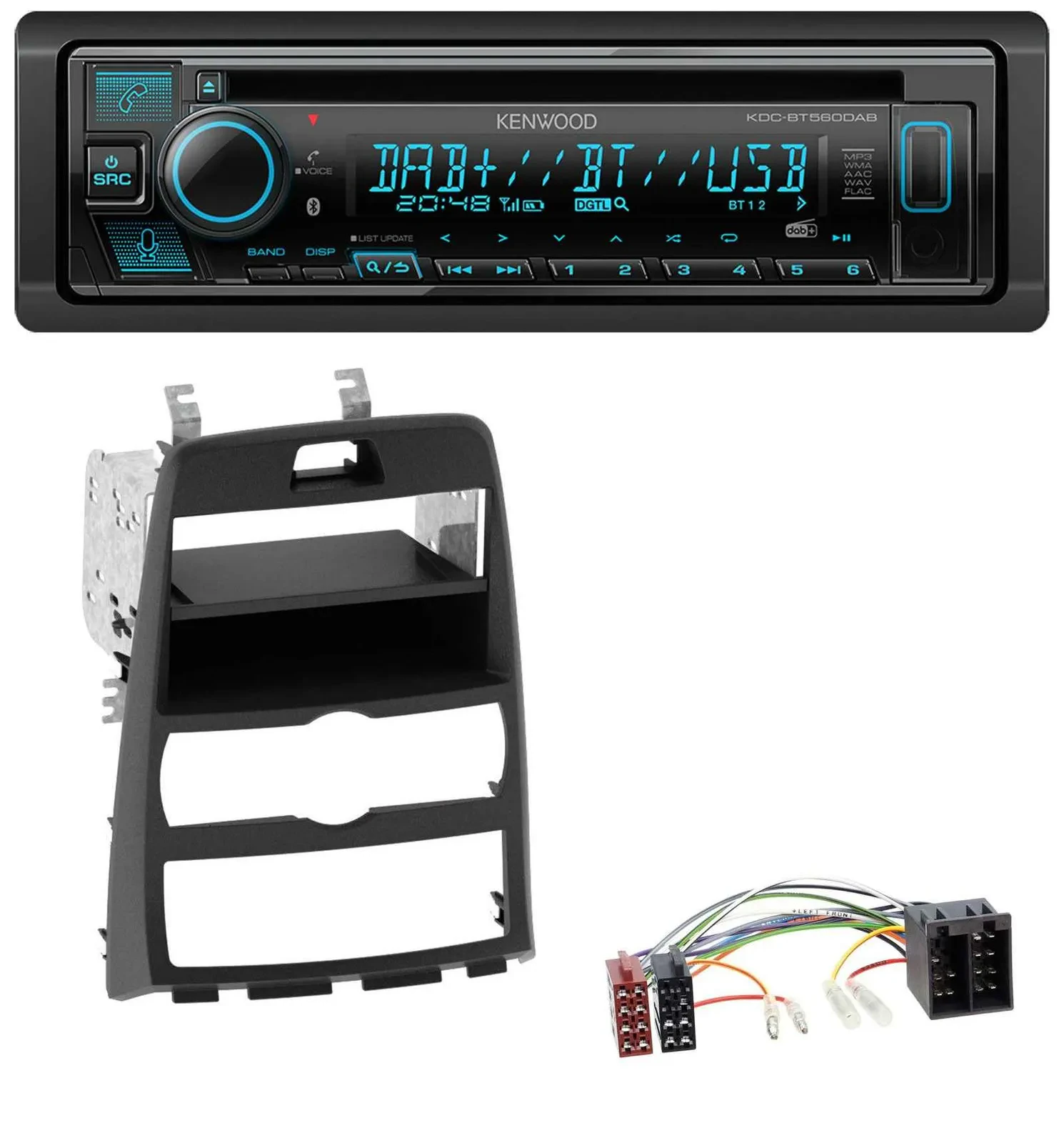 Kenwood Bluetooth DAB CD MP3 USB Autoradio für Hyundai Genesis BK 10-12 Klimaaut