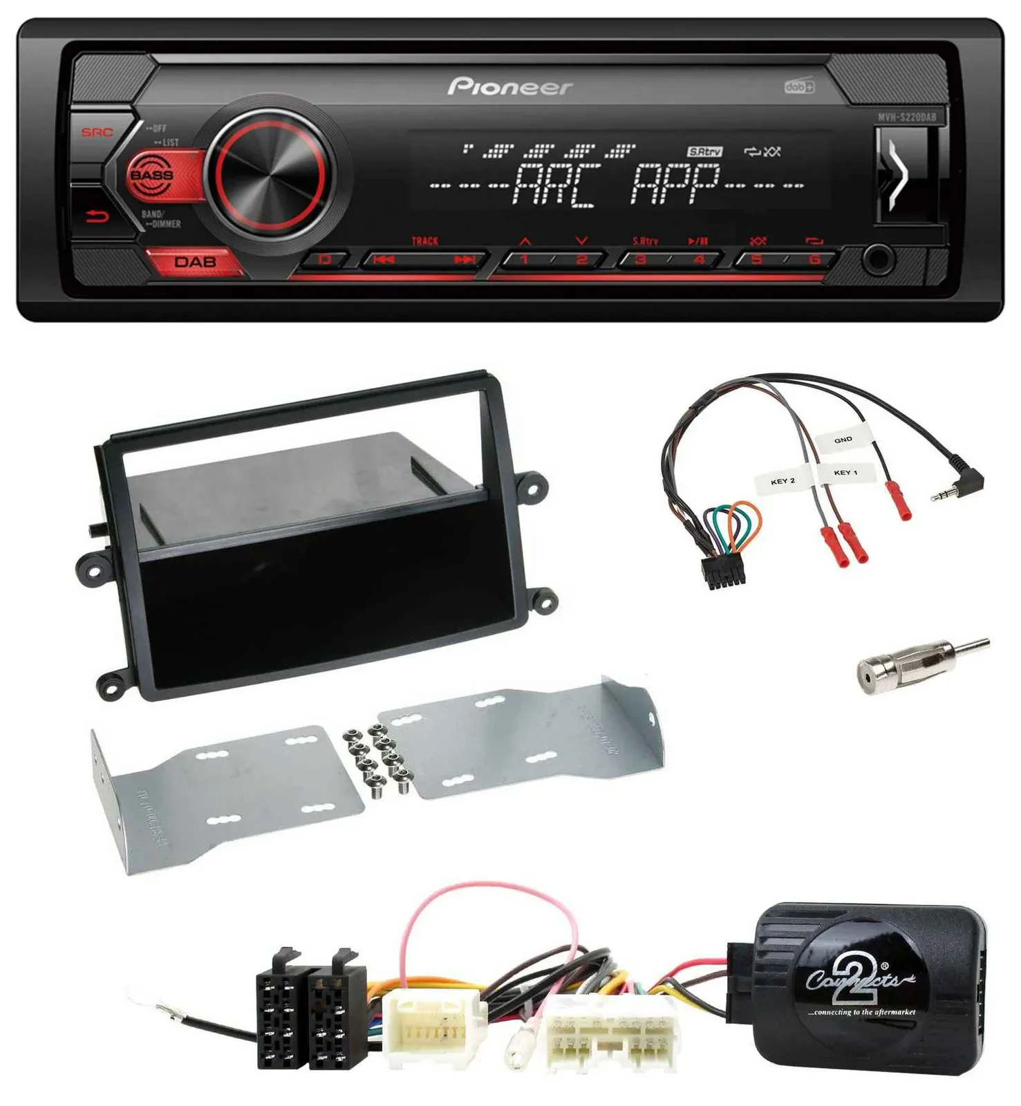 Pioneer DAB 1DIN MP3 Lenkrad USB Autoradio für Mitsubishi L200 2006-2015