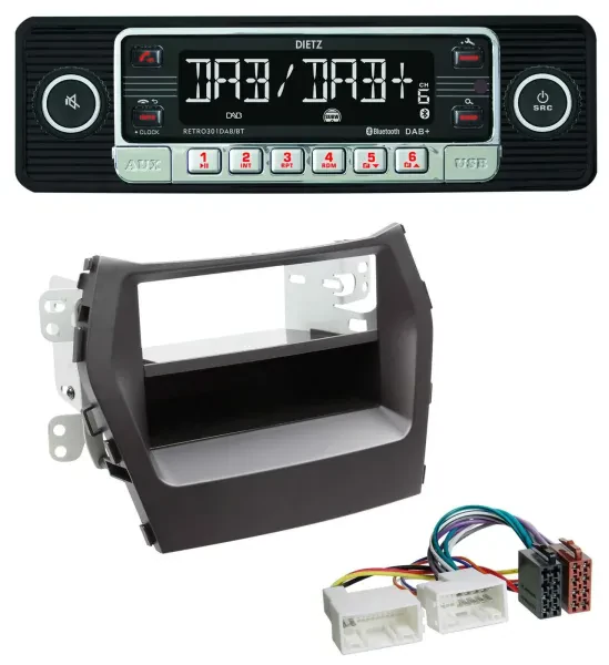 Dietz USB DAB MP3 Bluetooth Autoradio für Hyundai Santa Fe (ab 2012)