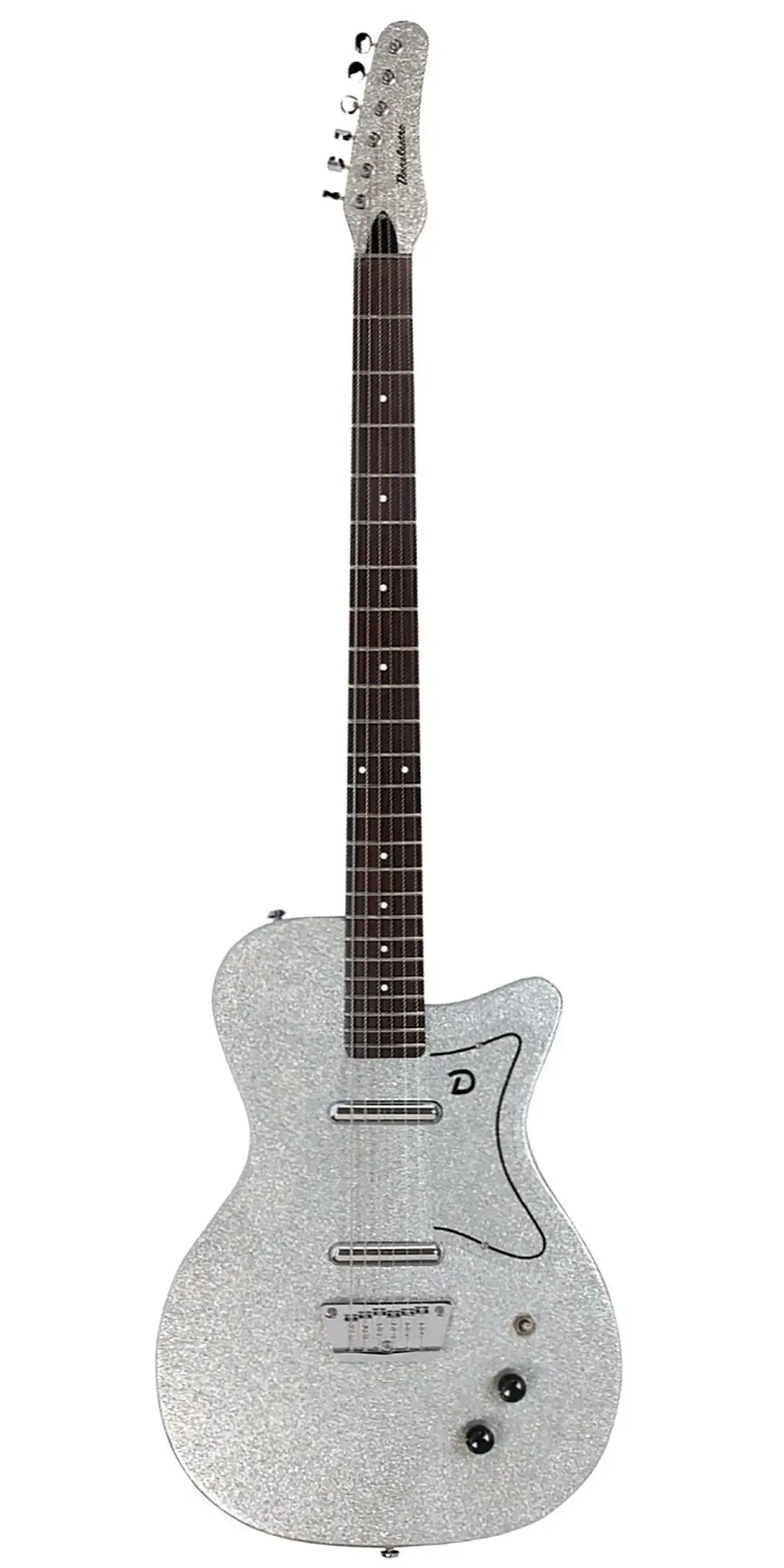 Электрогитара Danelectro Baritone Silver Metalflake