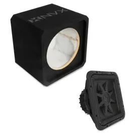 NVX NE121S Single 12" Sealed 3/4" MDF Sub Enclosure w/ Solo-Baric L7R Subwoofer