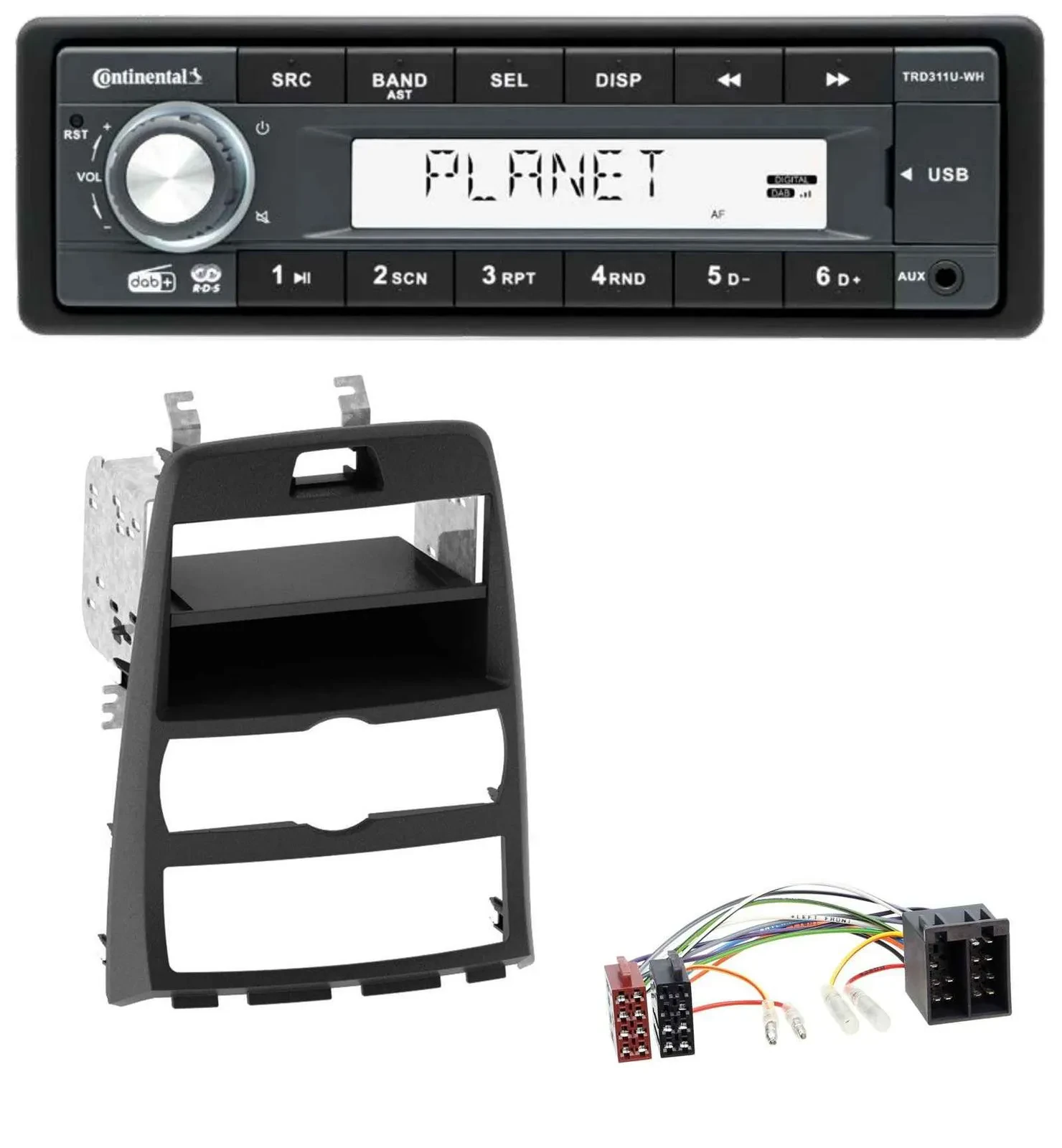 Continental MP3 AUX USB DAB 1DIN Autoradio für Hyundai Genesis BK 10-12 Klimaaut