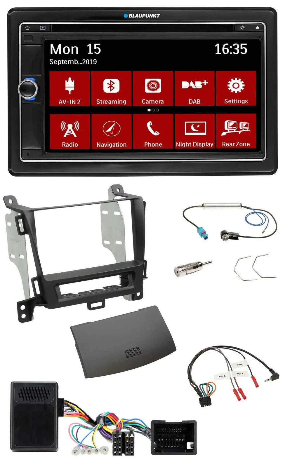 Blaupunkt TMC USB Lenkrad Bluetooth DAB 2DIN Navigation für Opel Zafira ab 13 je