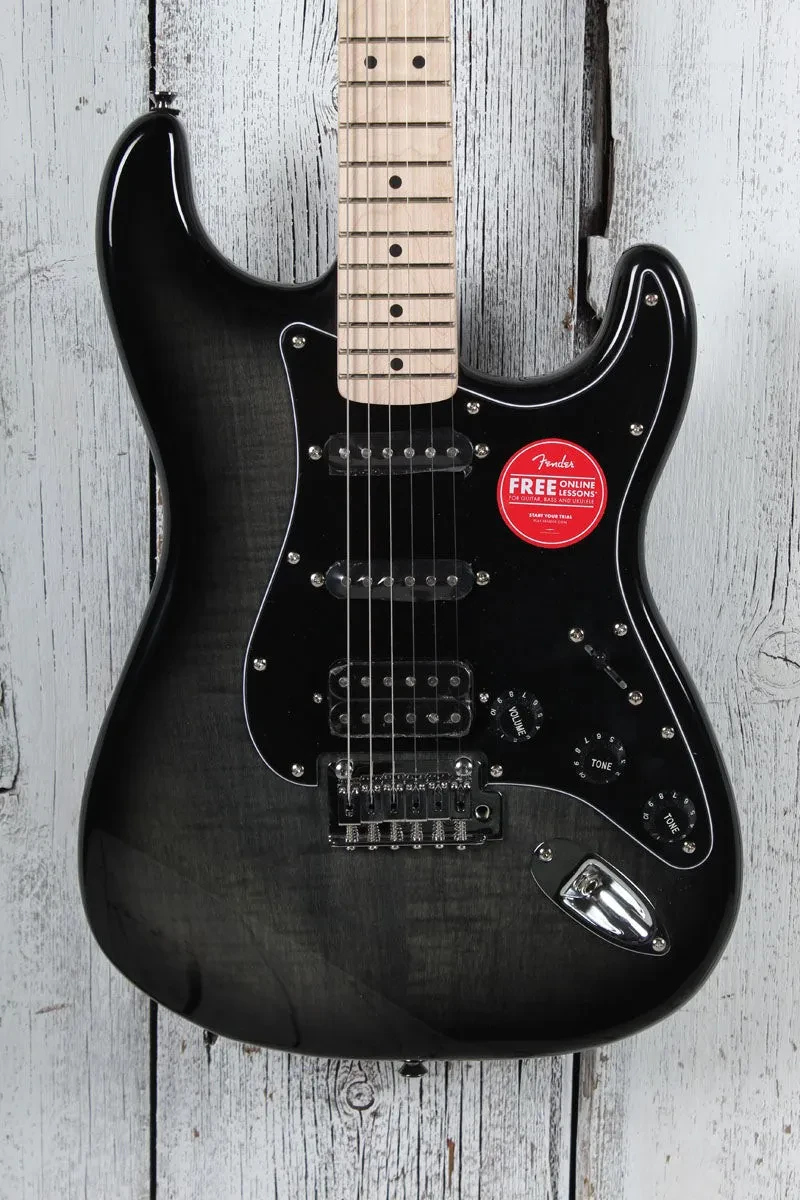 Fender Squier Affinity Series Stratocaster FMT HSS Electric Guitar Black Burst