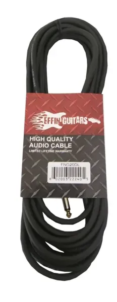 Effin Guitars Model FNG20DL 20FT Deluxe 1/4" to 1/4" Plug Instrument Cable