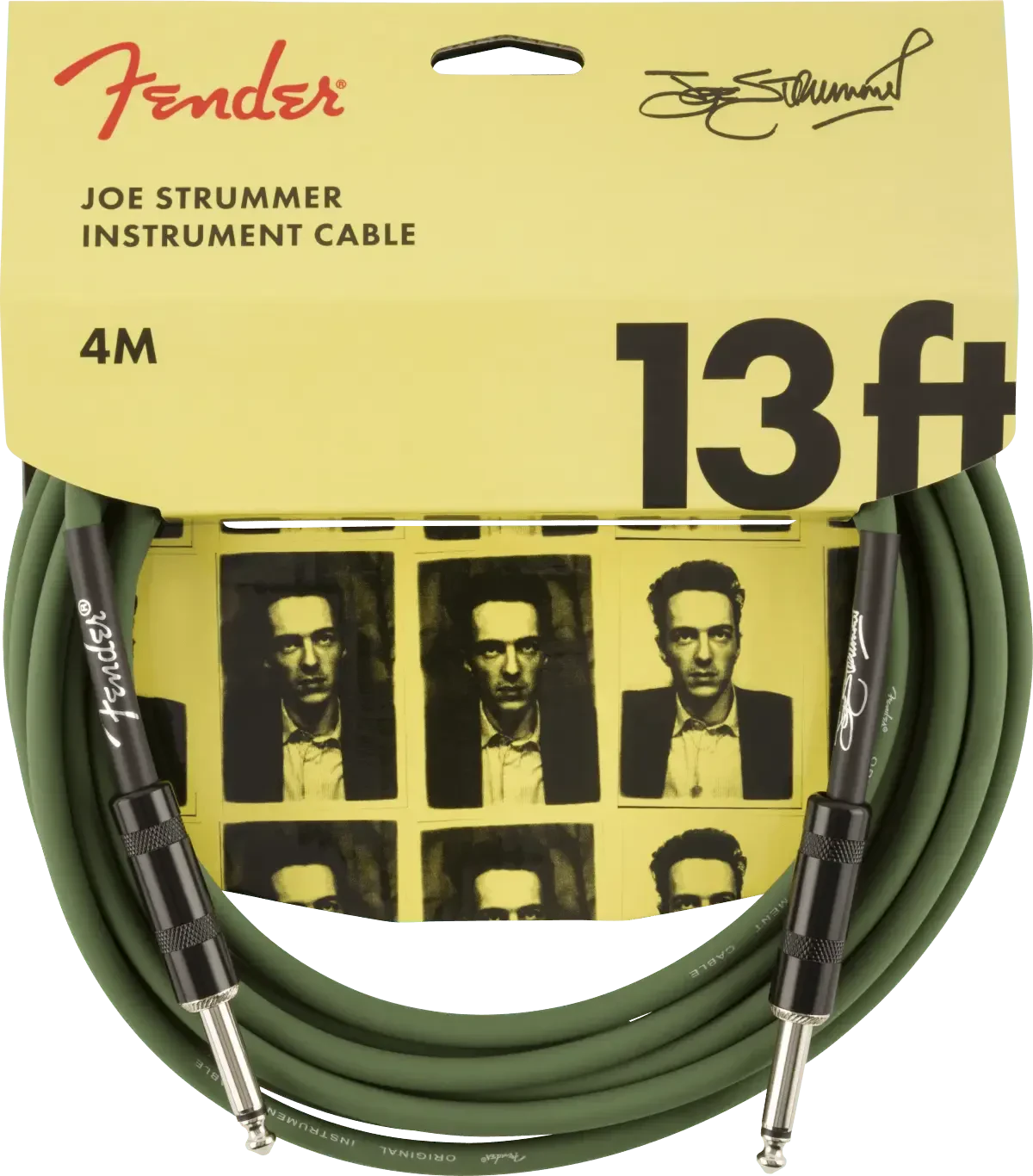 Инструментальный кабель Fender Joe Strummer 13' Straight/Straight 13' Drab Green
