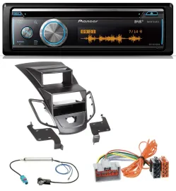 Pioneer MP3 DAB USB CD Bluetooth Autoradio für Ford Fiesta 08-10 Display schwarz