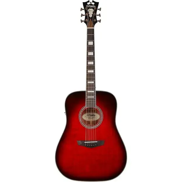 Электроакустическая гитара D'Angelico Premier Lexington Dreadnought Trans Black Cherry Burst