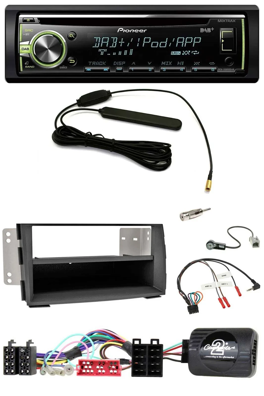 Автомагнитола для Kia Venga (2010–2019) Pioneer MP3, USB, CD, DAB, совместимая с кнопками на руле