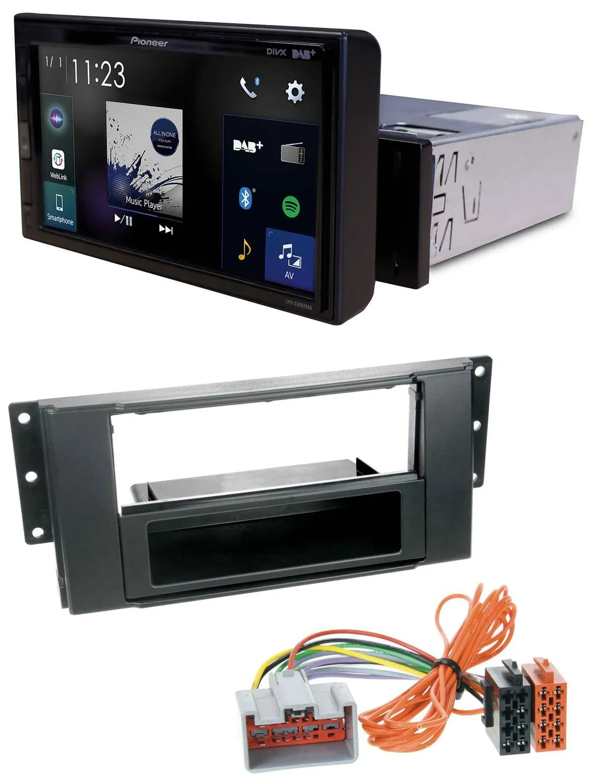 Pioneer DAB MP3 Bluetooth USB Autoradio für Land Rover Freelander 2011-2012