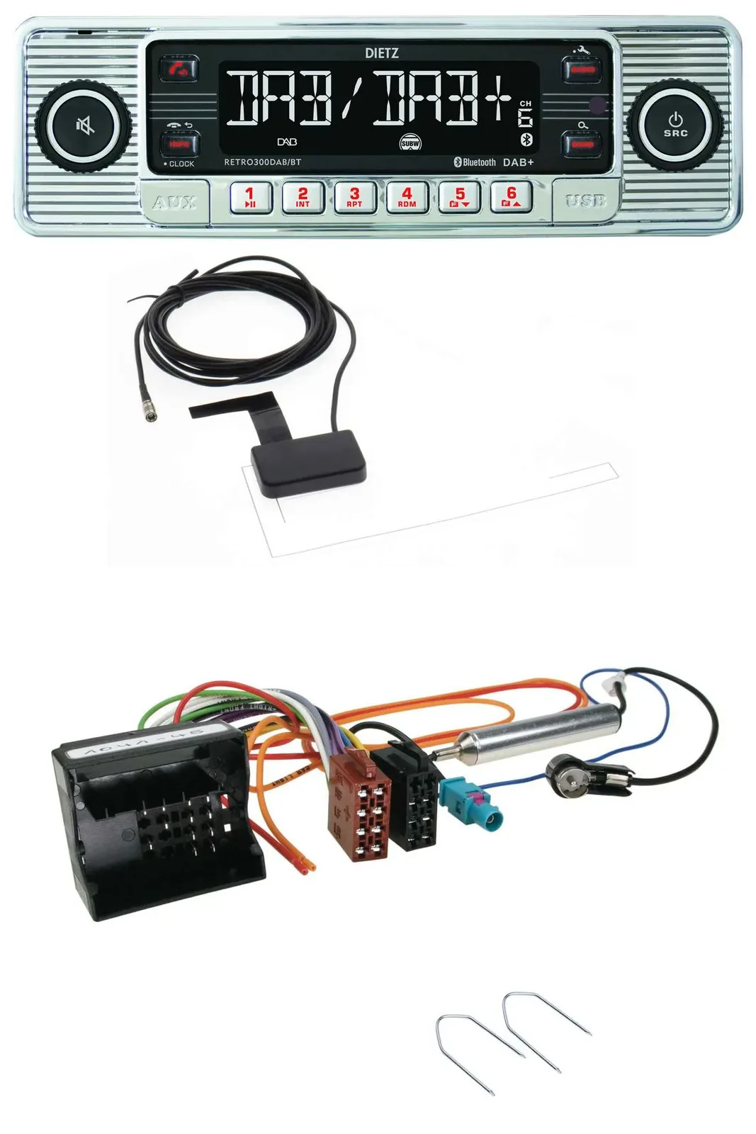 Dietz Bluetooth USB MP3 DAB Autoradio für Peugeot Expert ab 2016 Traveller ab 20
