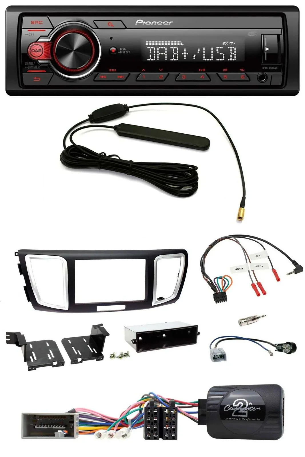 Pioneer MP3 DAB 1DIN Lenkrad USB Autoradio für Honda Accord 2013-2015