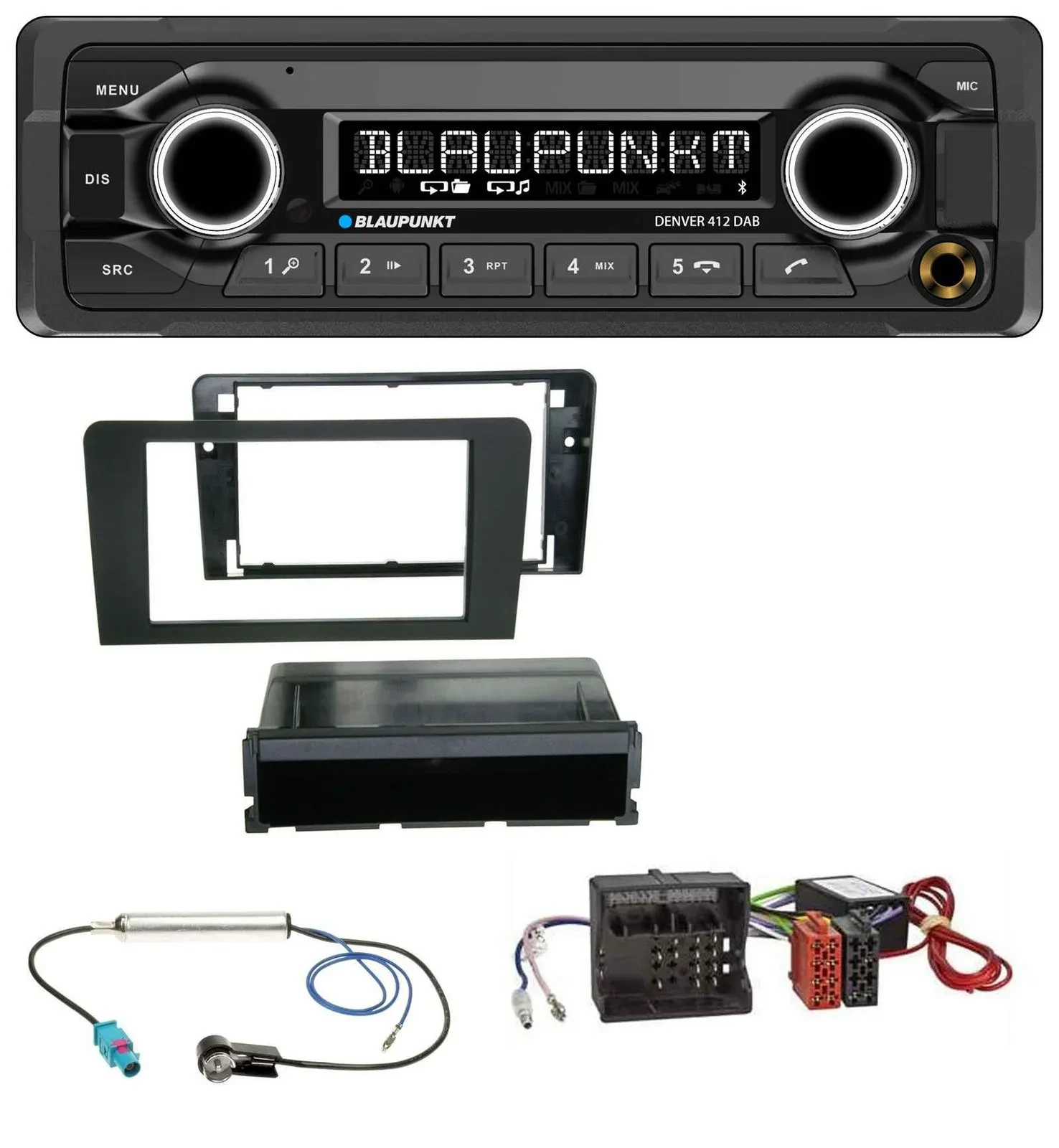 Blaupunkt Bluetooth DAB MP3 USB Autoradio für Audi A3 8P 06-12 Symphony Aktivsys