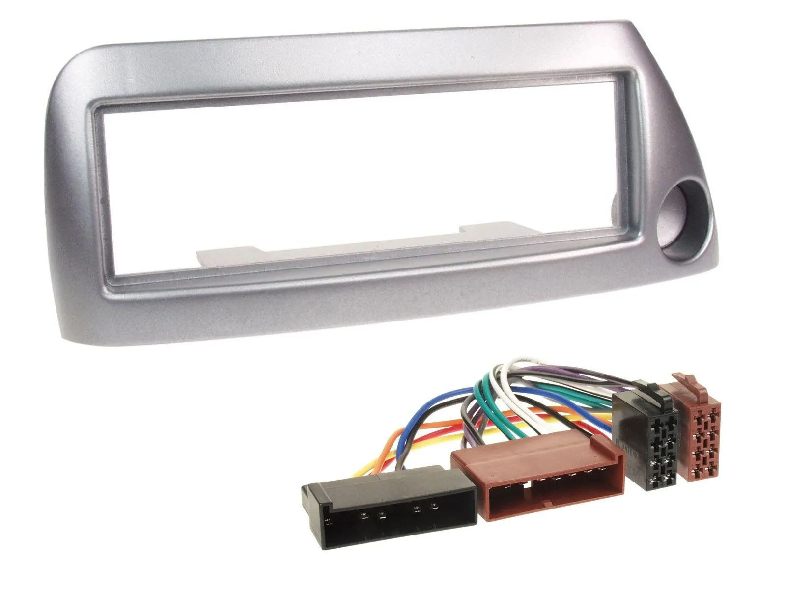 Einbauset DIN Autoradio für Ford Ka bis 2008 silber-metallic