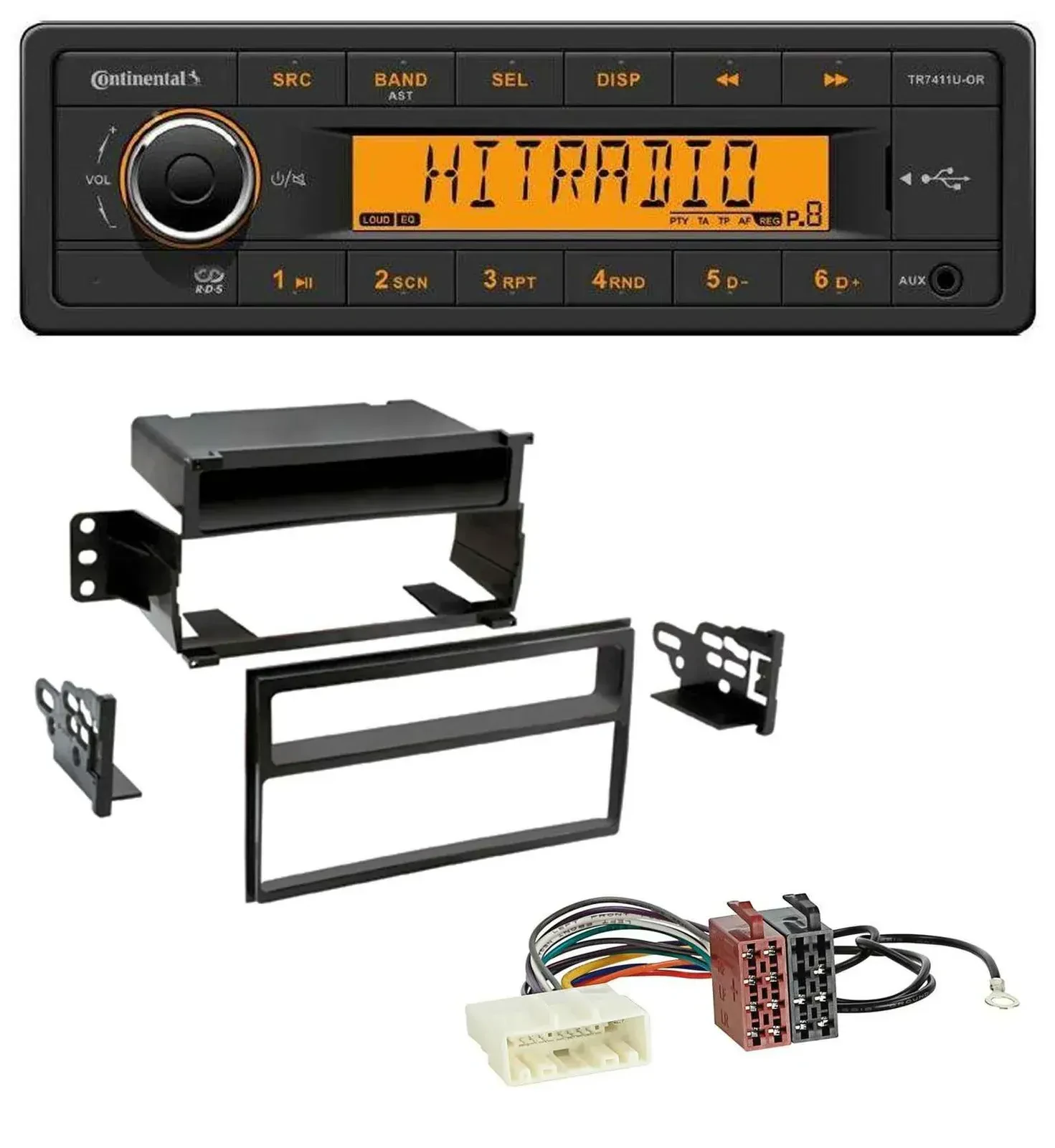 Continental 1DIN USB AUX MP3 Autoradio für Nissan Versa / Tiida (ab 2007)