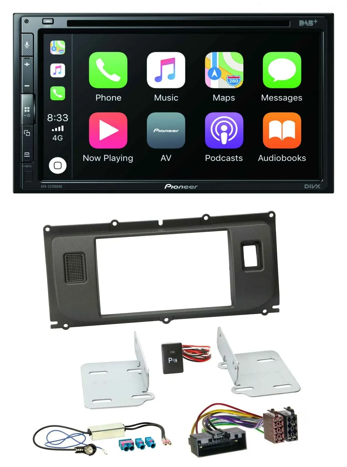Pioneer DVD 2DIN MP3 DAB Bluetooth USB Autoradio für Land Rover Evoque ab 2011