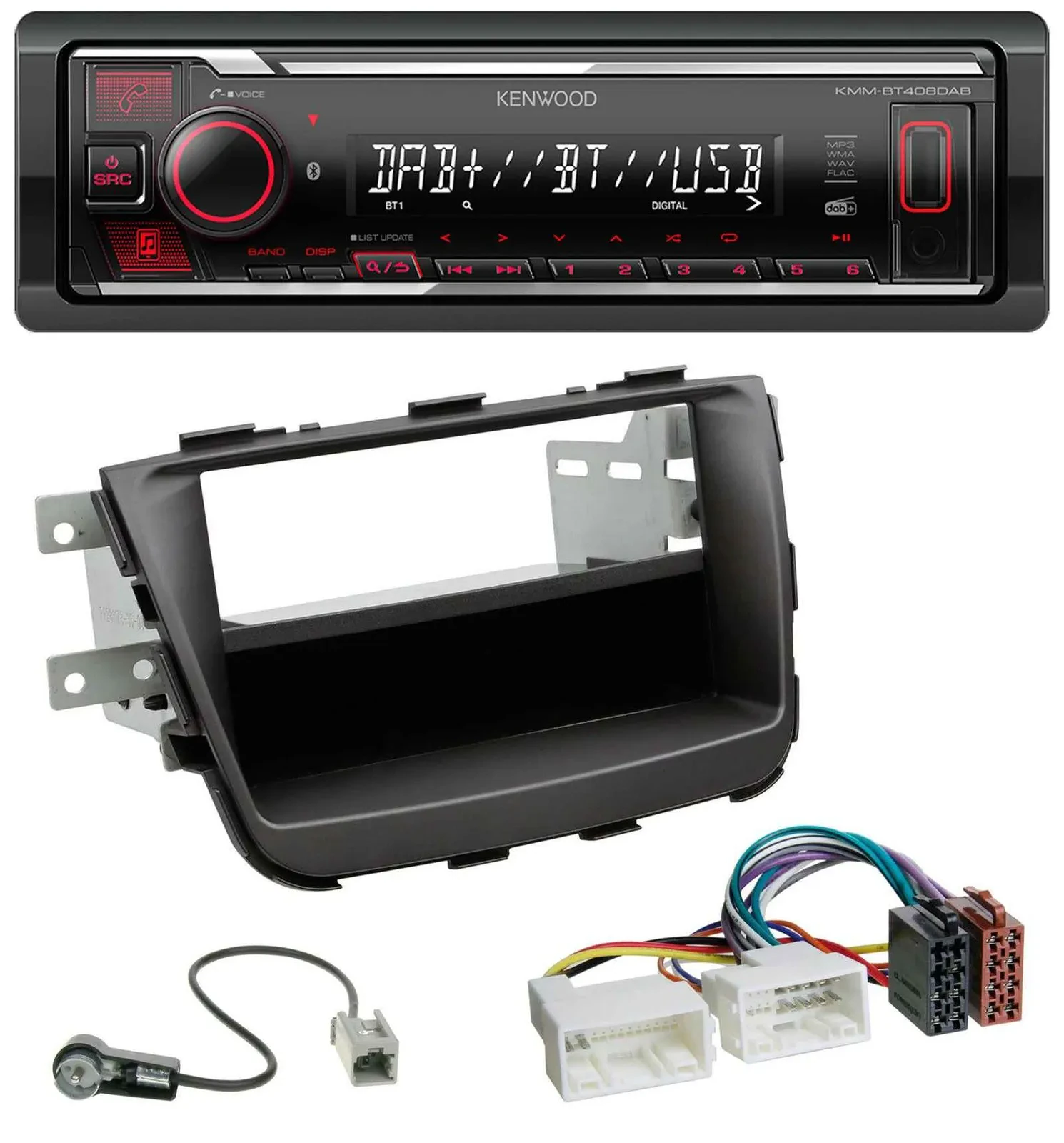 Kenwood MP3 Bluetooth USB DAB Autoradio für Kia Sorento II XM Facelift 12-15