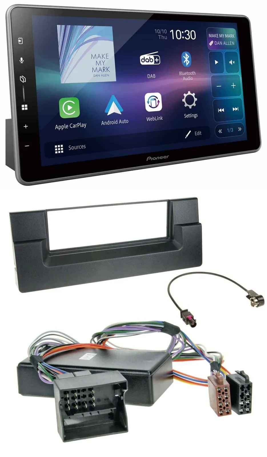 Pioneer Bluetooth USB DAB MP3 Autoradio für BMW X5 E53 5er E39 Aktivsystem Quadl