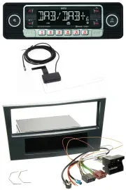 Dietz DAB Bluetooth USB MP3 Autoradio für Opel Corsa D ab 2005 Stealth Schwarz