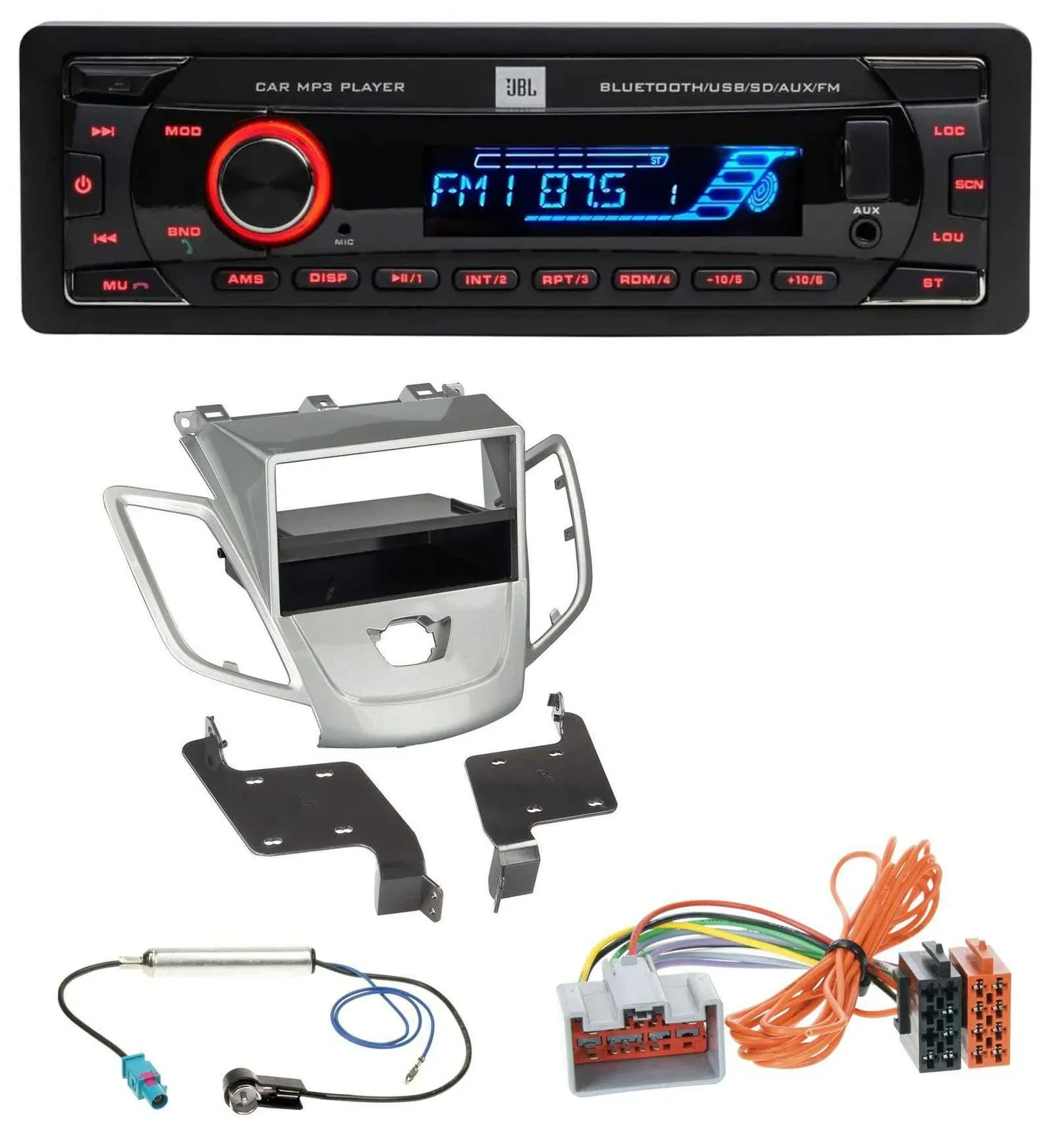 JBL AUX MP3 USB Bluetooth SD Autoradio für Ford Fiesta 08-10 JA8 ohne Display si