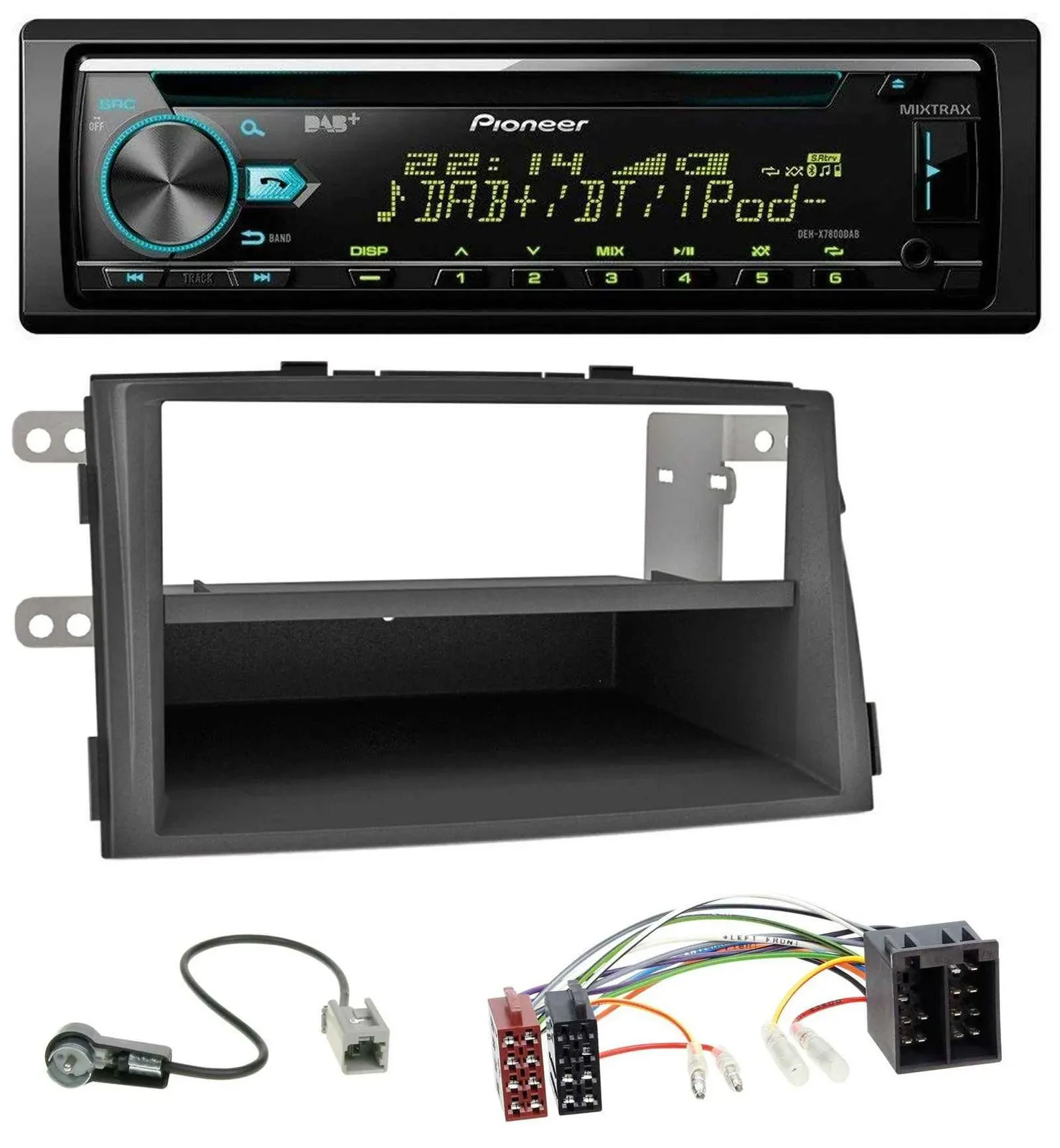 Pioneer DAB MP3 CD USB Bluetooth Autoradio für Kia Sorento II (XM, 2009-2012)