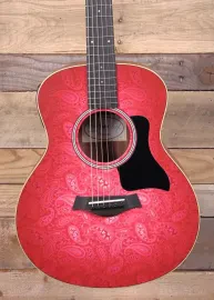 Taylor Special Edition GS Mini-e Acoustic/Electric Guitar Fuchsia Pink Paisley w