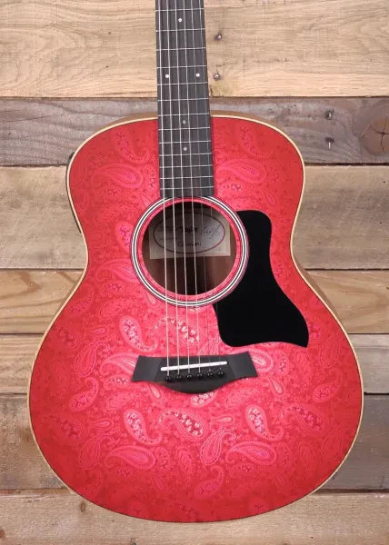 Taylor Special Edition GS Mini-e Acoustic/Electric Guitar Fuchsia Pink Paisley w