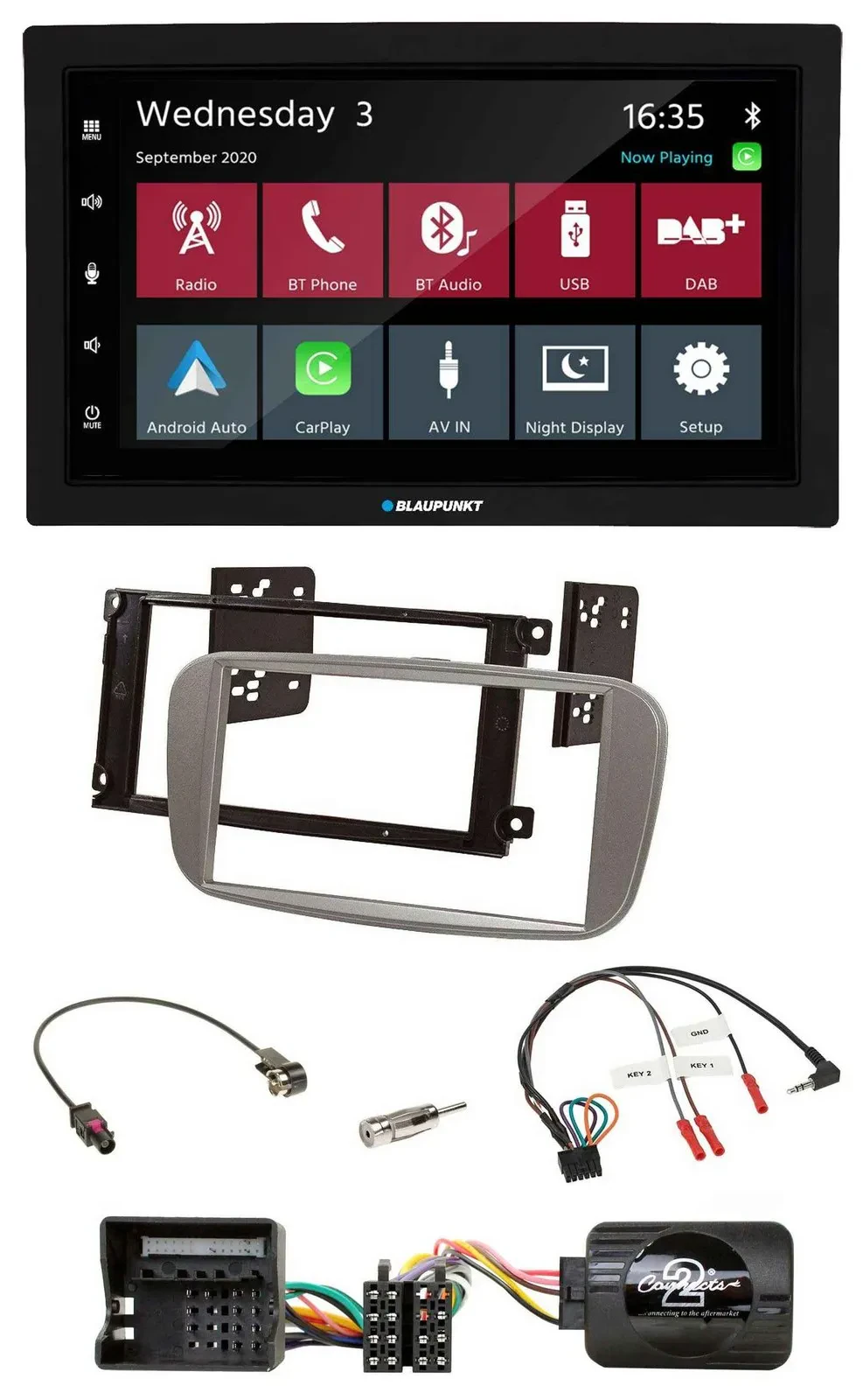 Blaupunkt DAB Bluetooth USB Lenkrad 2DIN Autoradio für Ford Focus Galaxy C-Max s