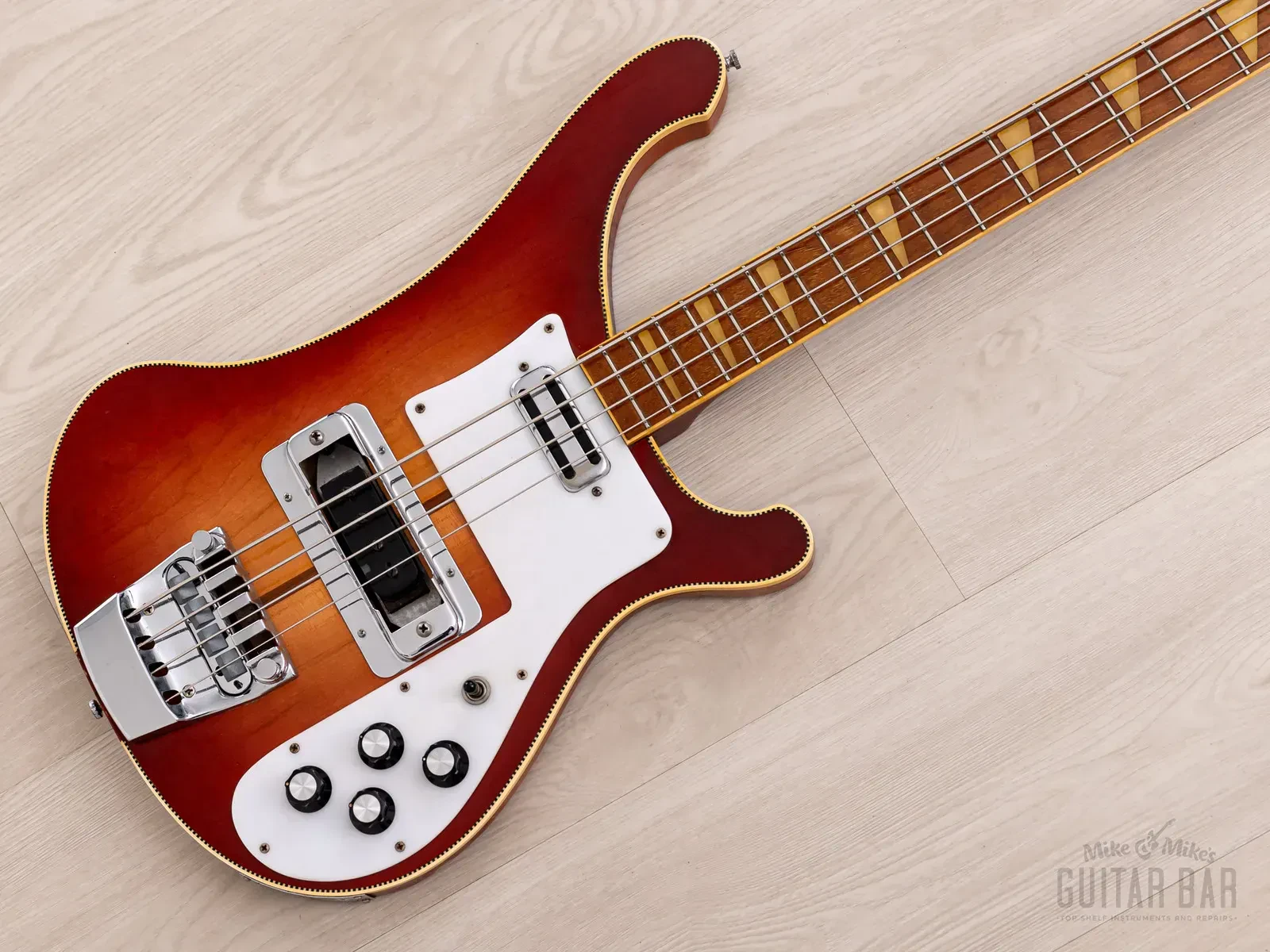 1973 Rickenbacker 4001 Vintage Bass Fireglo w/ Checkerboard, Toaster, Case