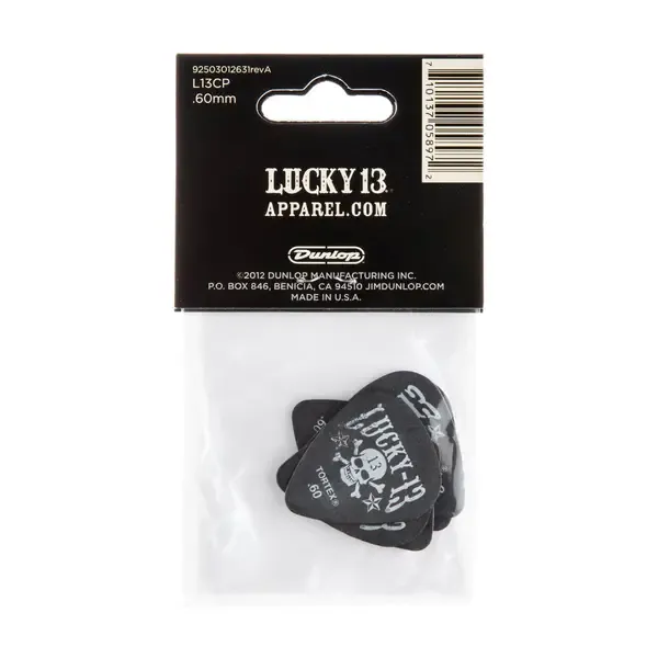 Медиаторы Dunlop Lucky 13 B L13BP.60