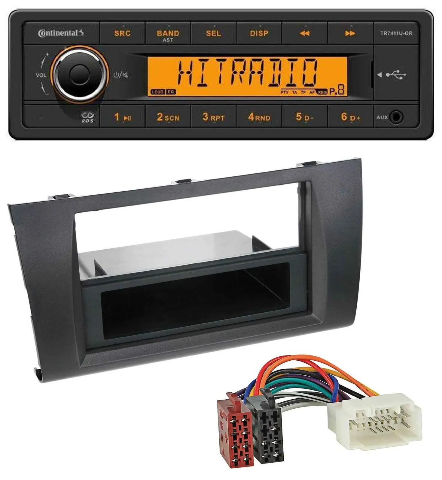Continental 1DIN USB AUX MP3 Autoradio für Suzuki Swift (2006-2010)