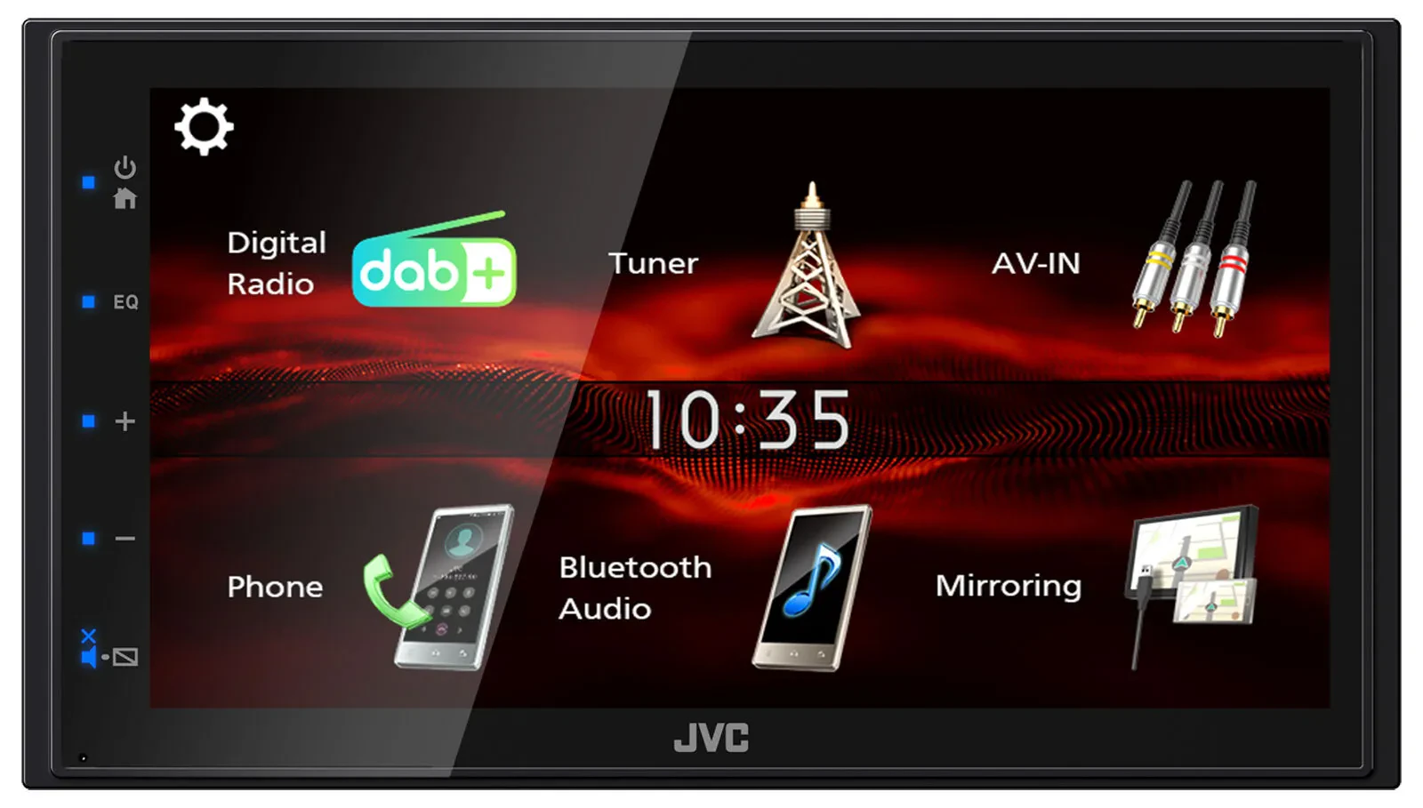 Автомагнитола JVC KW-M180DBT 2 DIN, сенсорный экран, DAB, Bluetooth, USB, MP3, iPod