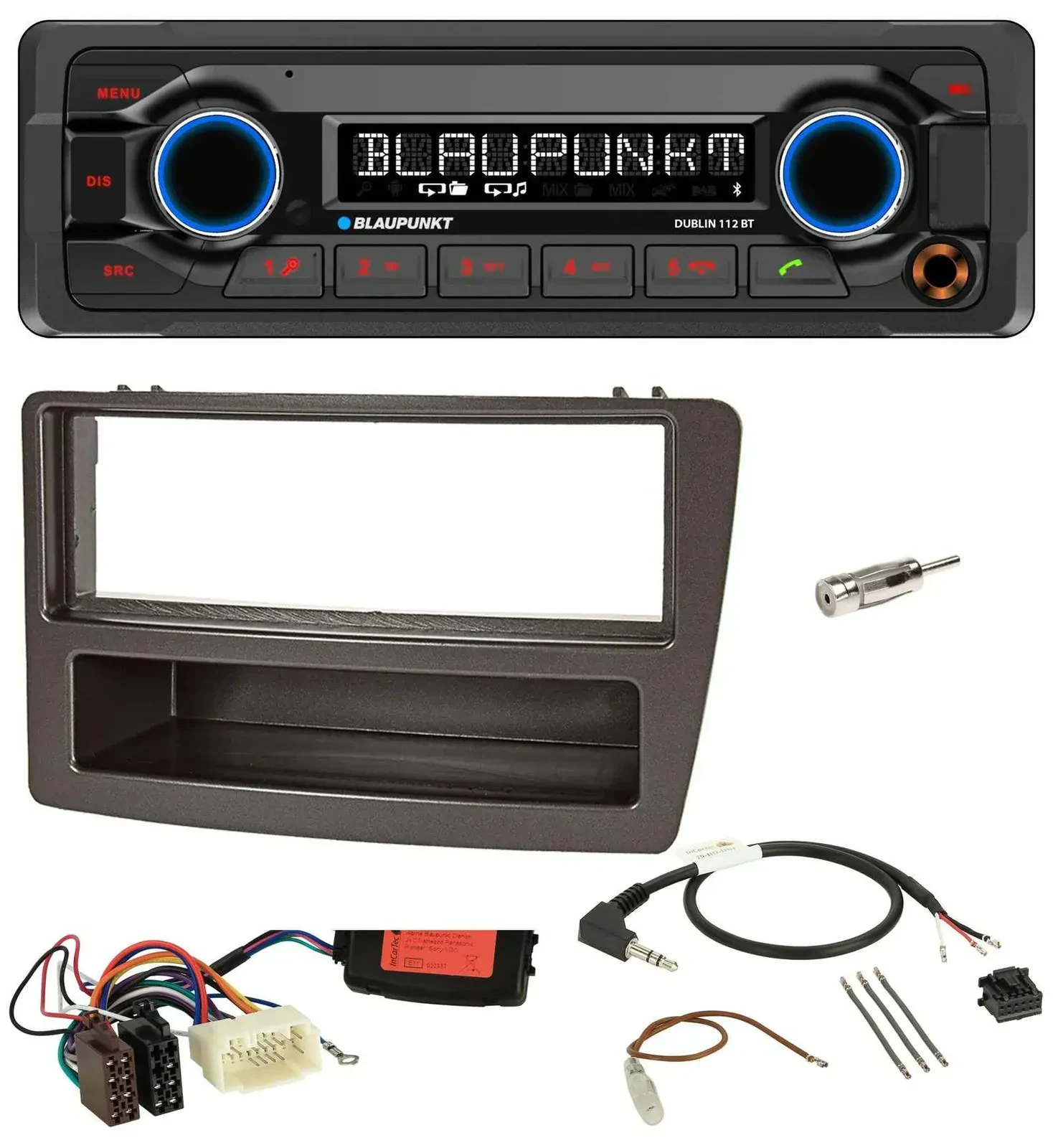 Blaupunkt MP3 Bluetooth USB Lenkrad Autoradio für Honda Civic 04-06 anthrazit