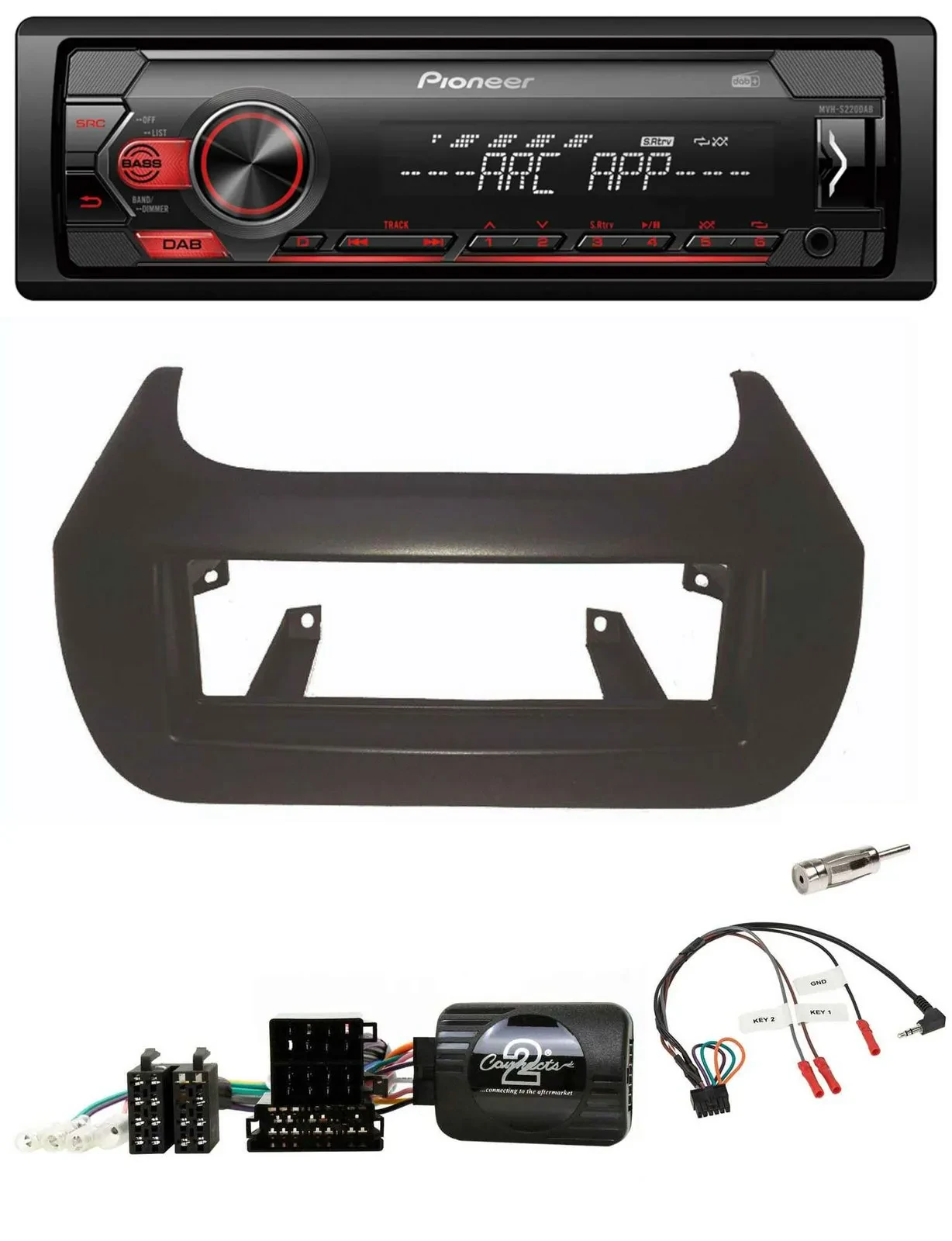 Pioneer DAB 1DIN MP3 Lenkrad USB Autoradio für Citroen Nemo Fiat Fiorino Peugeot