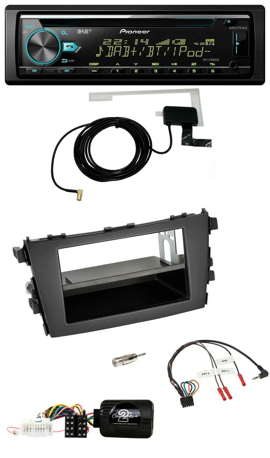 Автомагнитола для Suzuki Celerio LF (с 2014) Pioneer CD/USB/DAB, MP3, поддержка кнопок на руле