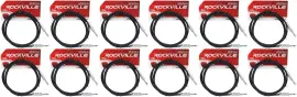 Инструментальный кабель Rockville RCGT6.0B Black 1.8 м (12 штук)