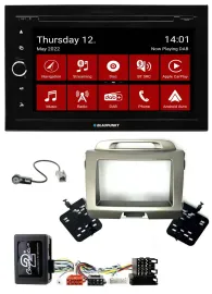 Blaupunkt 2DIN Lenkrad Bluetooth USB TMC DAB Navigation für Kia Sportage 3 Navi