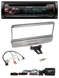 Автомагнитола Pioneer DAB, CD, Bluetooth, USB, для Ford Mondeo 2000-2002, серебристая, поддержка управления с руля