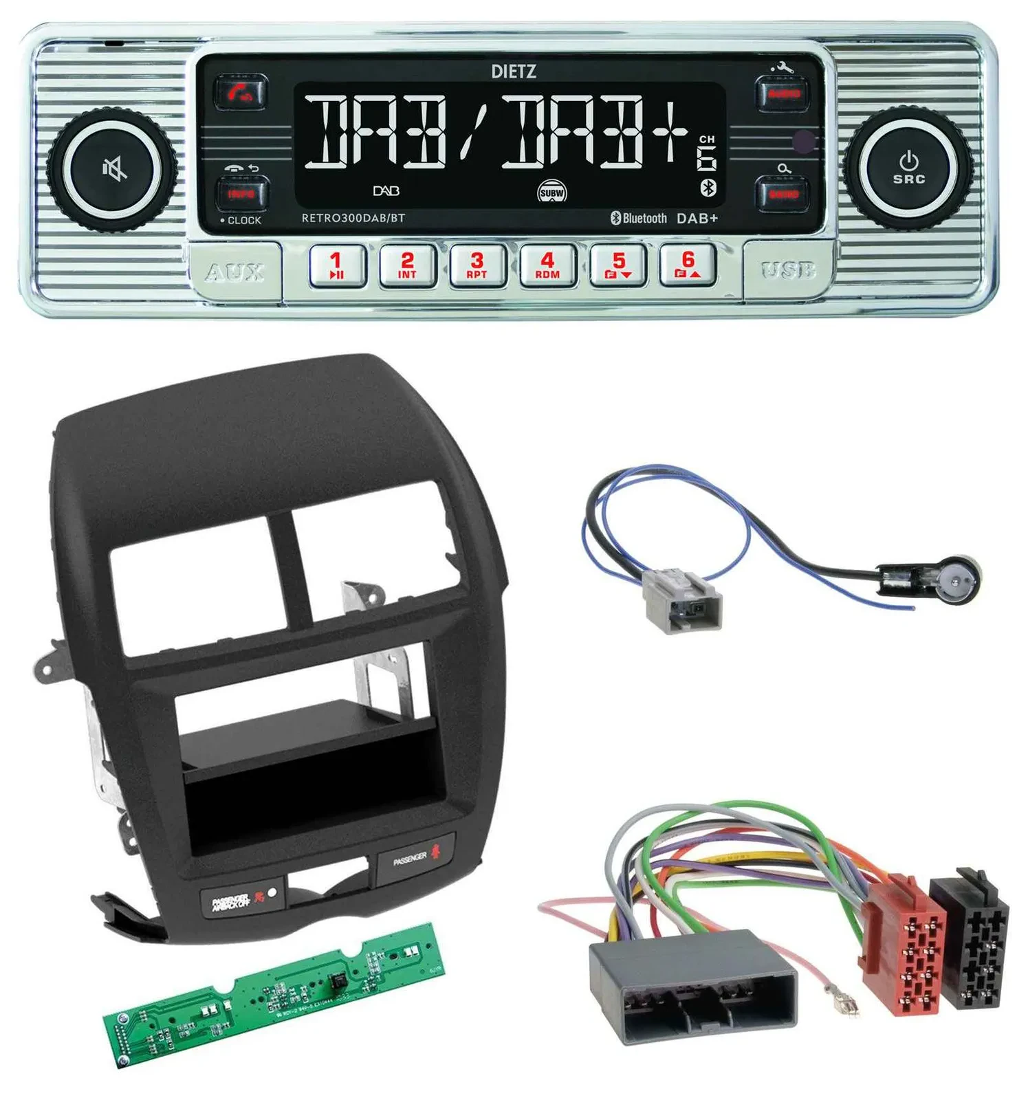 Dietz Bluetooth MP3 DAB USB Autoradio für Mitsubishi ASX (2010-2014)