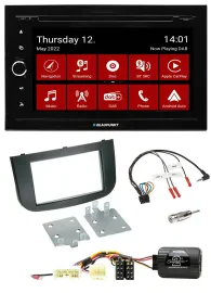 Автомагнитола для Mitsubishi Colt (2008) Blaupunkt 2DIN, Bluetooth, USB, DAB, навигация, TMC, совместима с кнопками на руле
