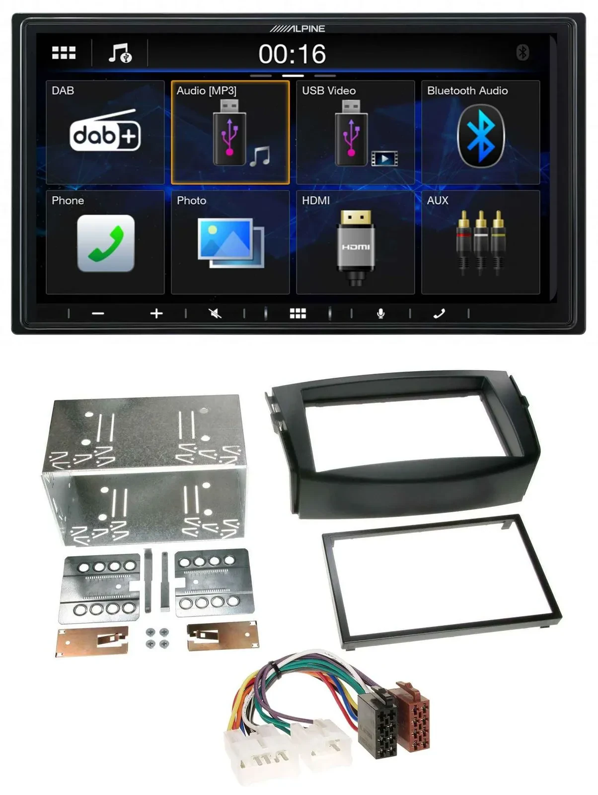 Alpine Bluetooth 2DIN MP3 DAB USB Autoradio für Toyota RAV 4 (2006-2013)