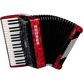 Аккордеон Hohner Bravo III 72 Accordion With Black Bellows Red