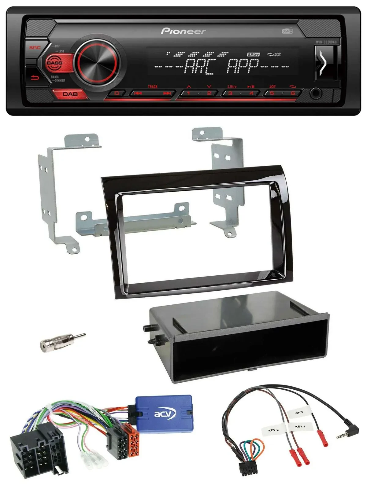 Автомагнитола Pioneer DAB, 1-DIN, USB, MP3, для Fiat Ducato 2008–2011, совместима с кнопками на руле