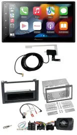 Pioneer Lenkrad USB Bluetooth DAB 2DIN Autoradio für Saab 9-3 2008-2012