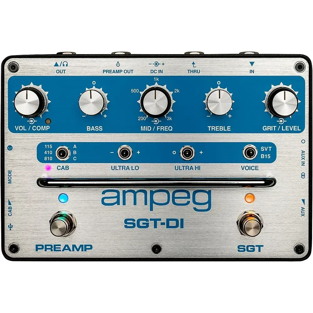 Напольный предусилитель для бас-гитары AMPEG SGT-DI Blue Line Anniversary Edition