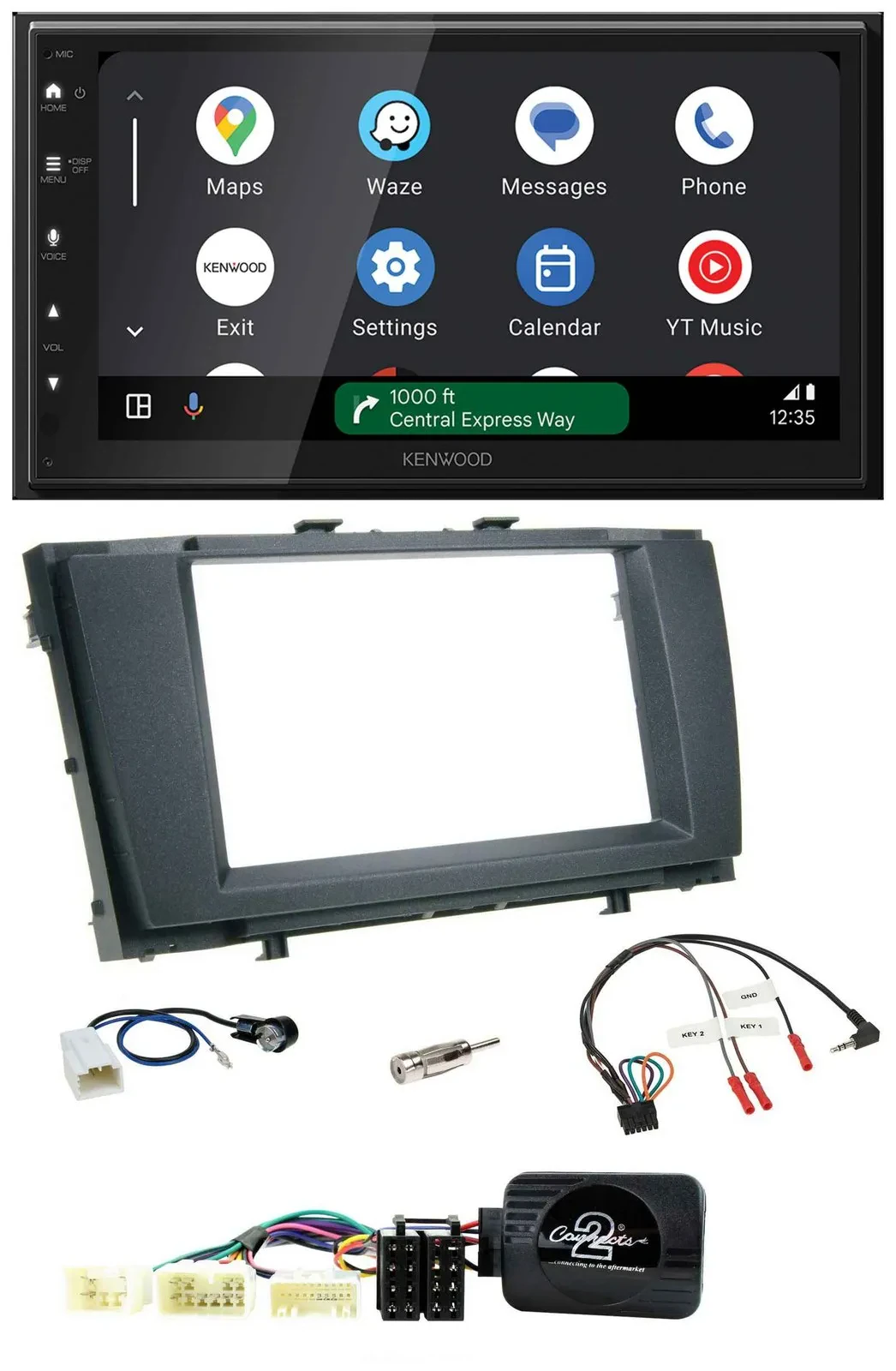 Kenwood DAB Bluetooth USB Lenkrad 2DIN Autoradio für Toyota Avensis 2009-2011