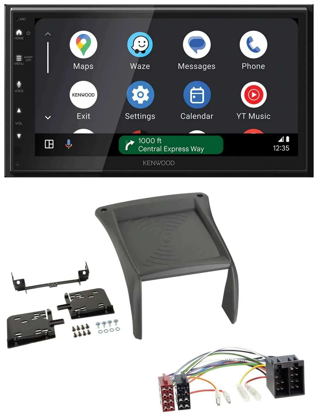 Автомагнитола Kenwood 2DIN, DAB, Bluetooth, USB, MP3 для Fiat Ducato (2002–2006)