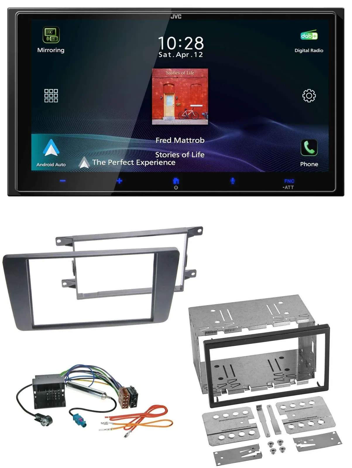 JVC USB Bluetooth 2DIN DAB MP3 Autoradio für Skoda Octavia 04-13 Scout 06-12