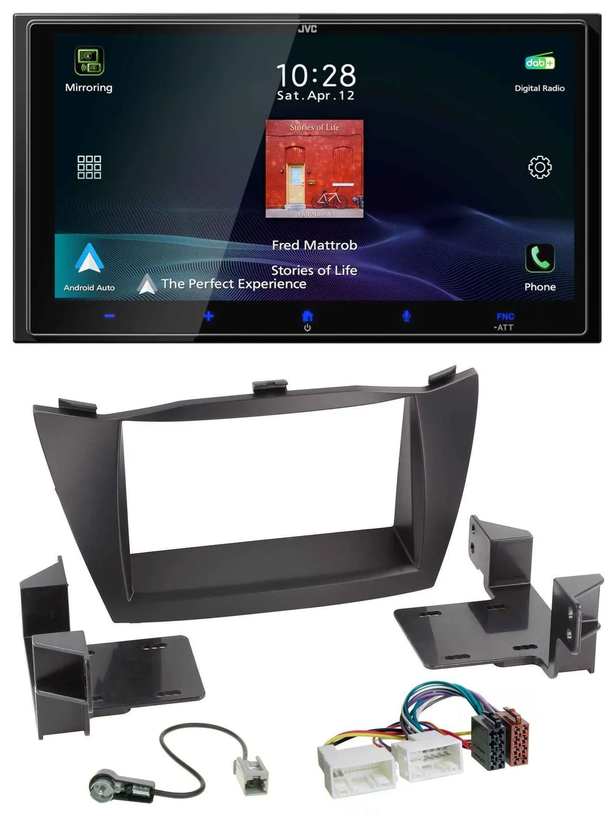 JVC USB Bluetooth 2DIN DAB MP3 Autoradio für Hyundai ix35 (2010-2013)