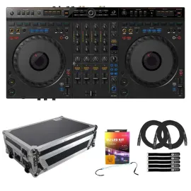 DJ-контроллер с джогом AlphaTheta DDJ-GRV6 Black с аксессуарами